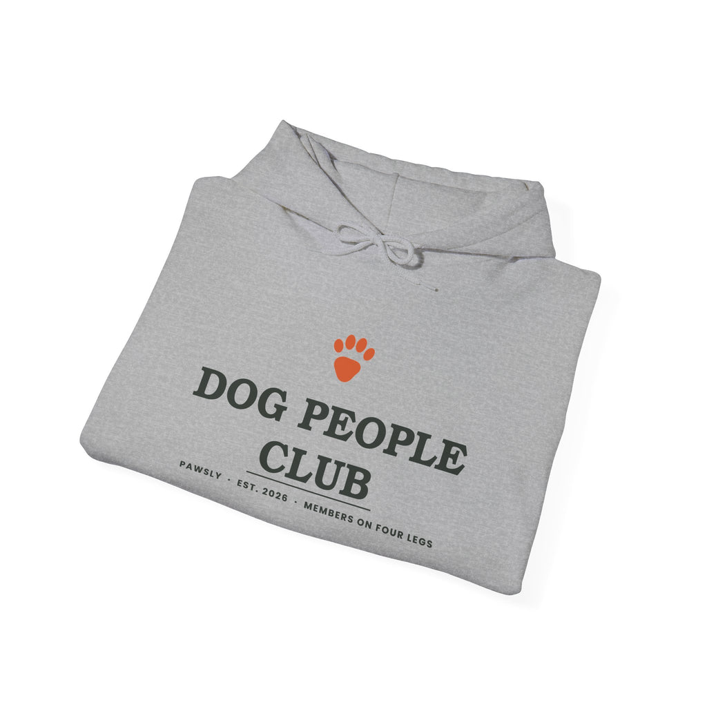 Dog People Club Hoodie in Sport Grey, folded