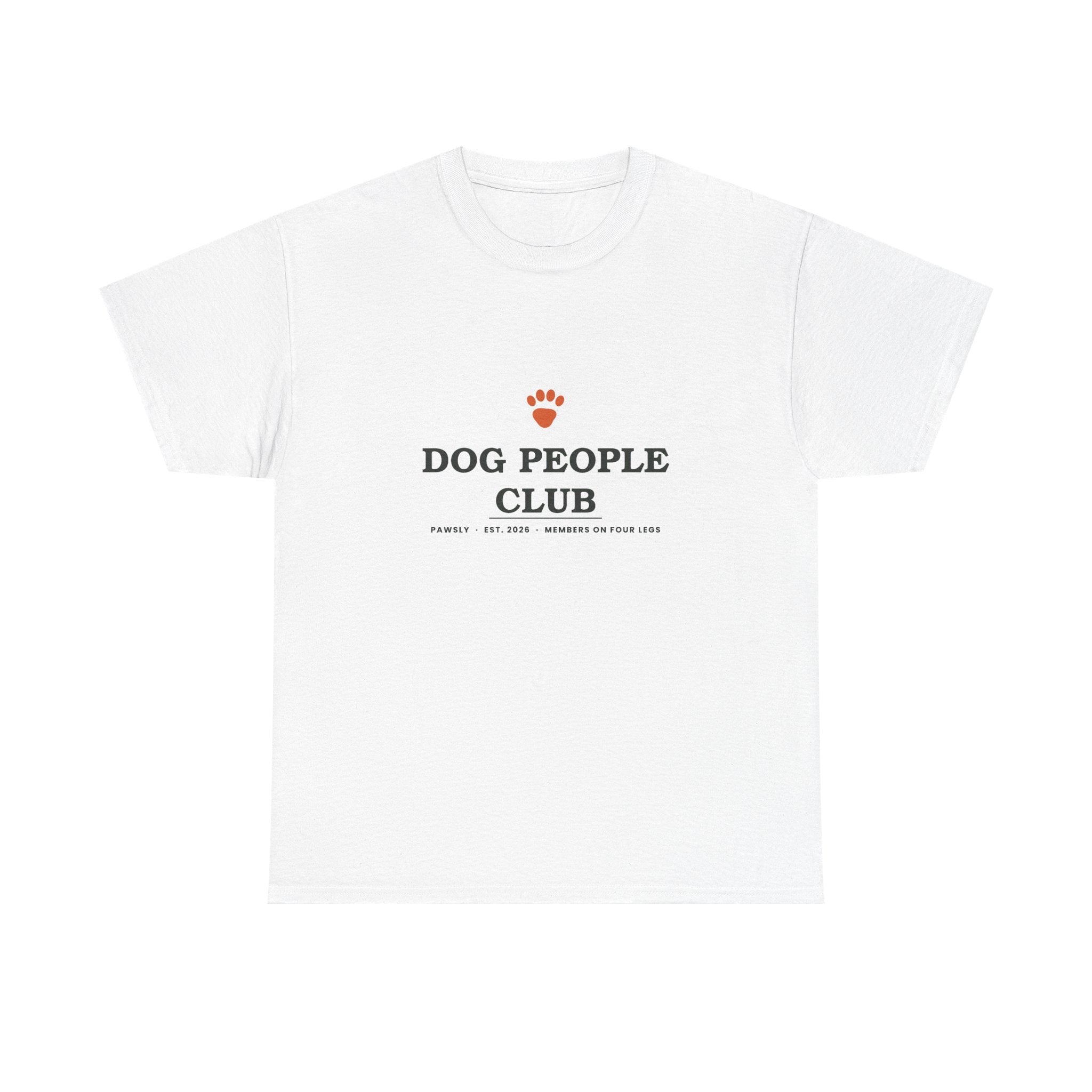 Dog People Club Tee in White, front view