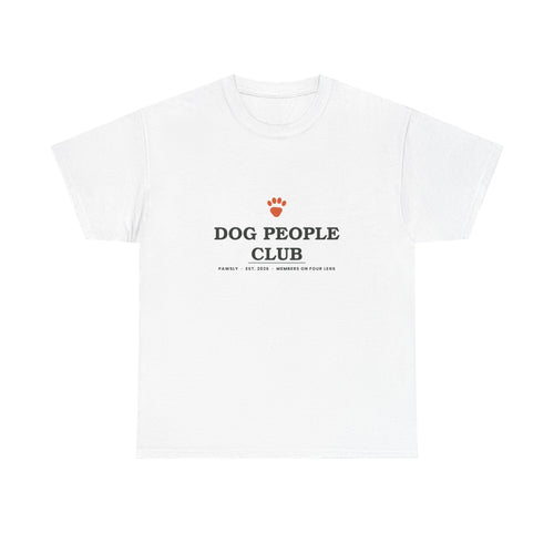 Dog People Club Tee in White, front view