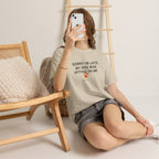 Sorry I'm Late Tee in White, worn