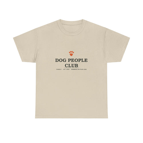 Dog People Club Tee in Sand, front view
