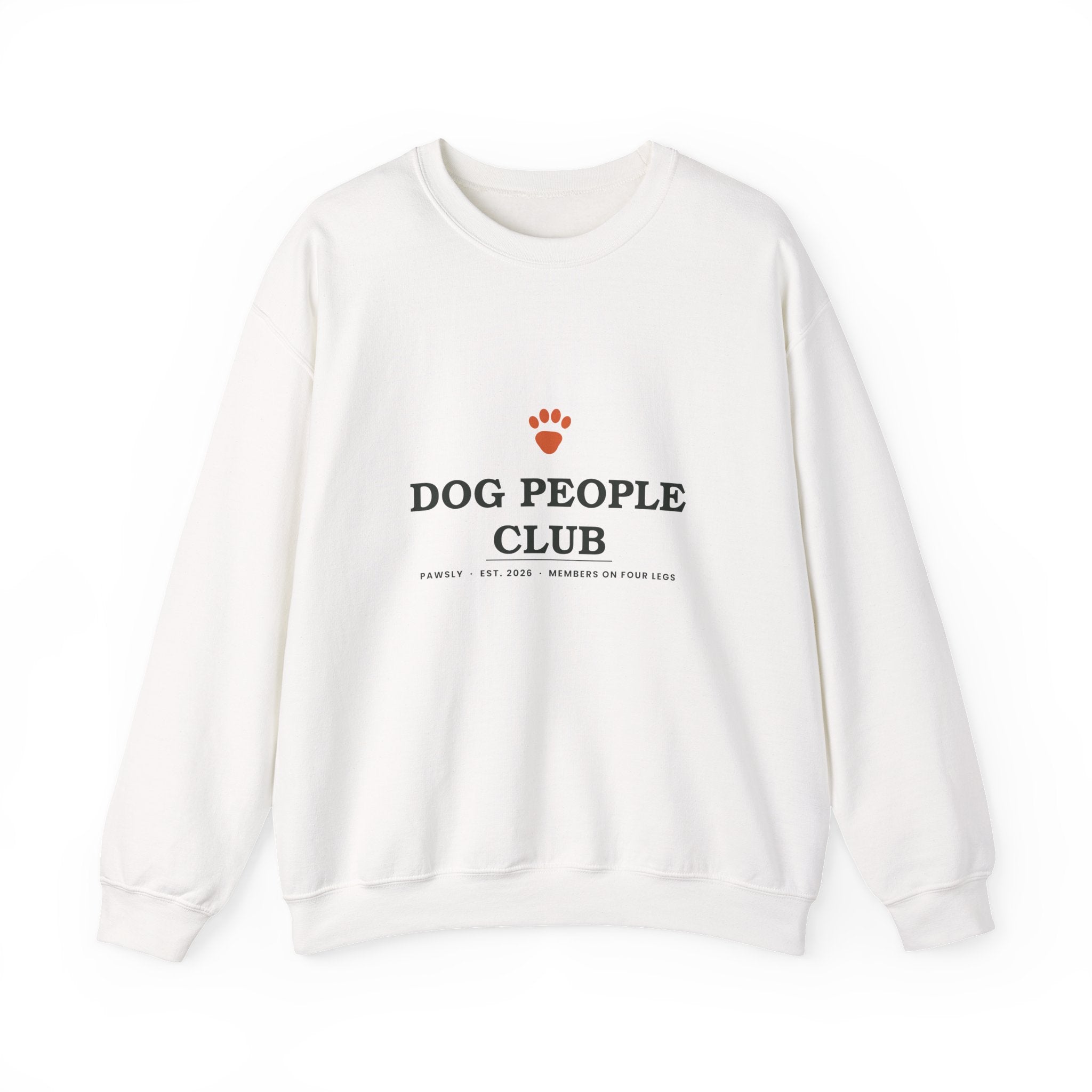 Dog People Club Sweatshirt in White, front view