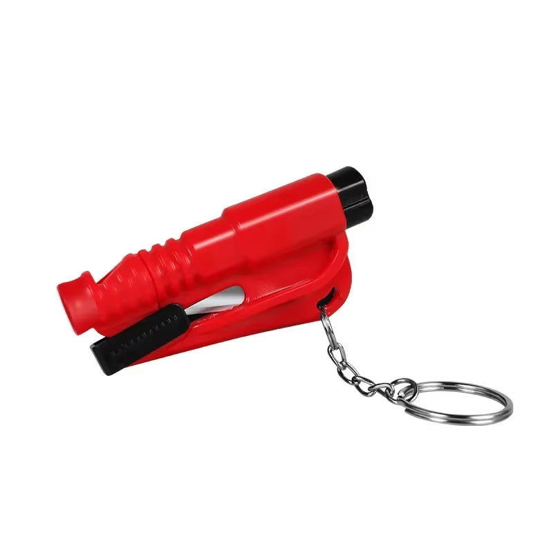 Car escape hammer in black on a car seat